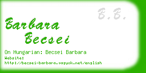 barbara becsei business card